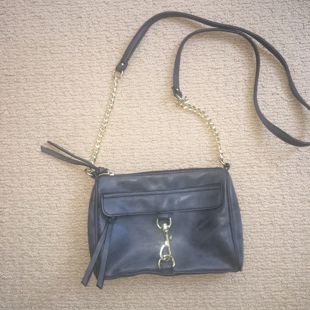 crossbody dark gray purse
